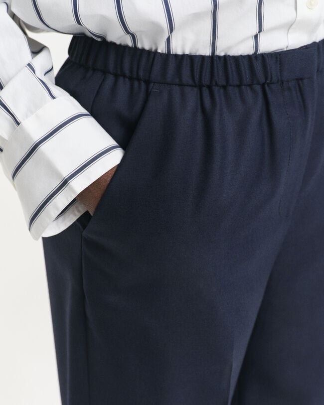 Pantalon à enfiler en laine mélangée