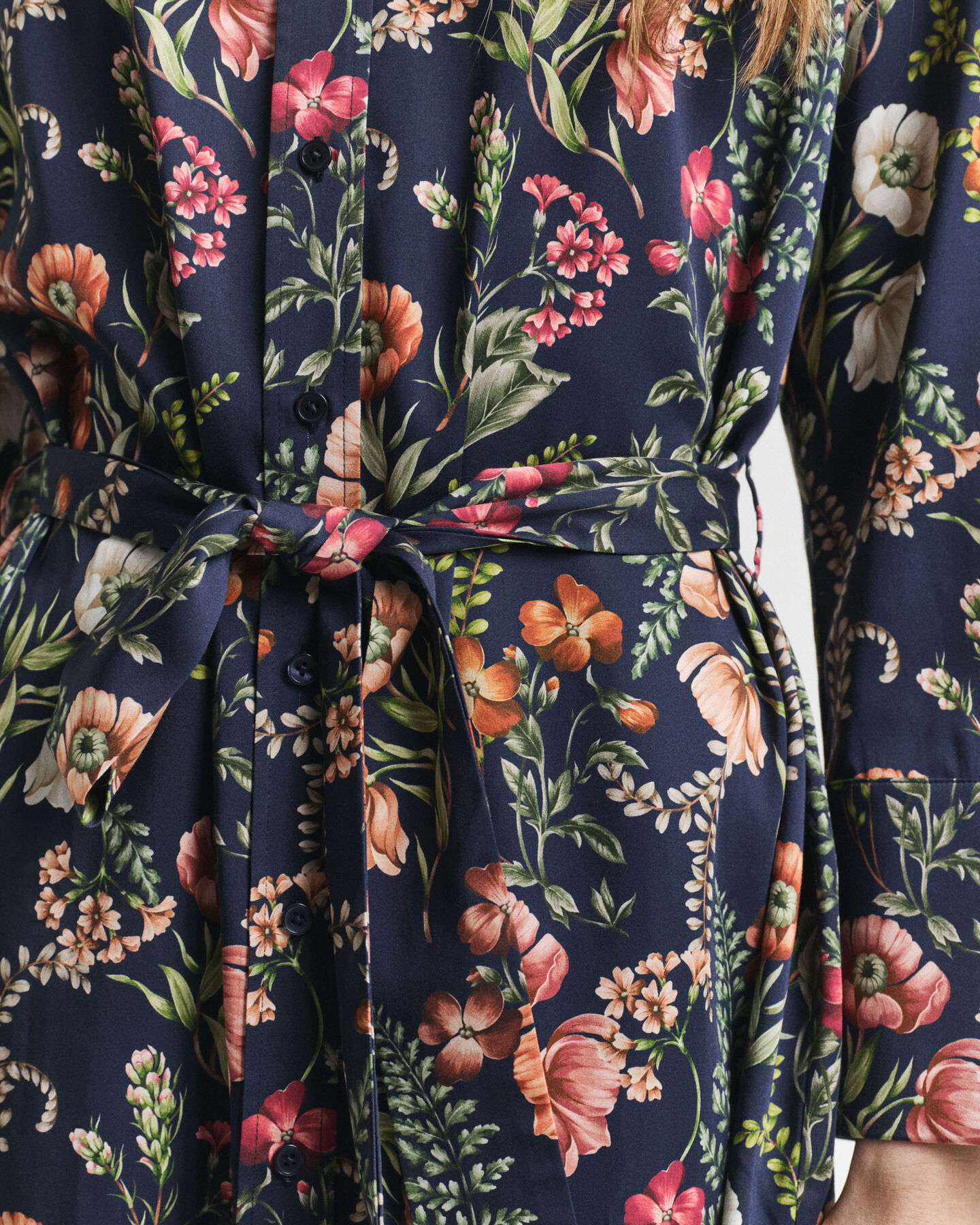 Robe-chemise en viscose à imprimé floral