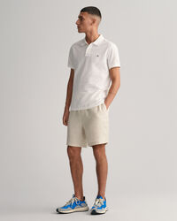 Short en lin avec cordon de serrage