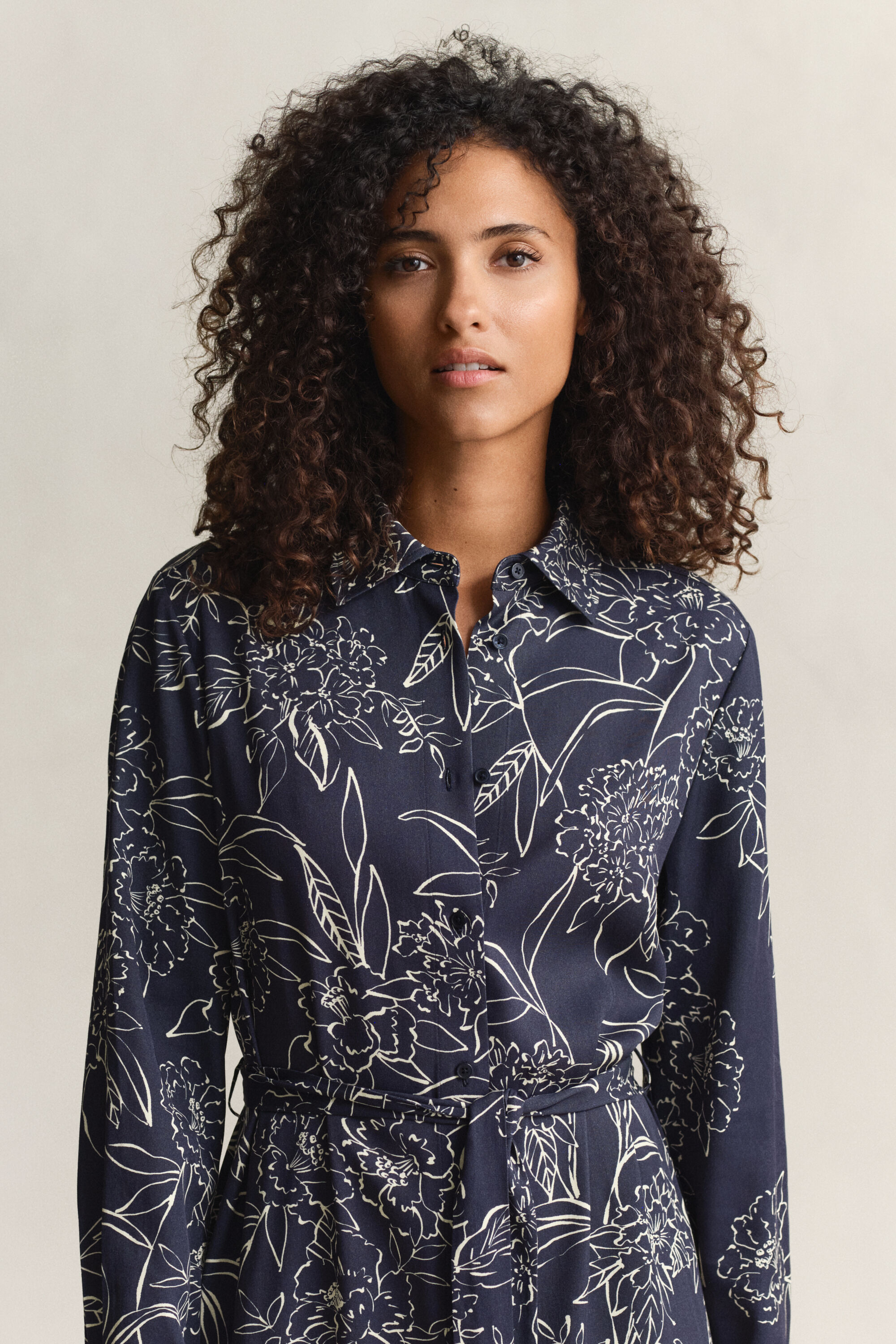 Robe-chemise à imprimé floral