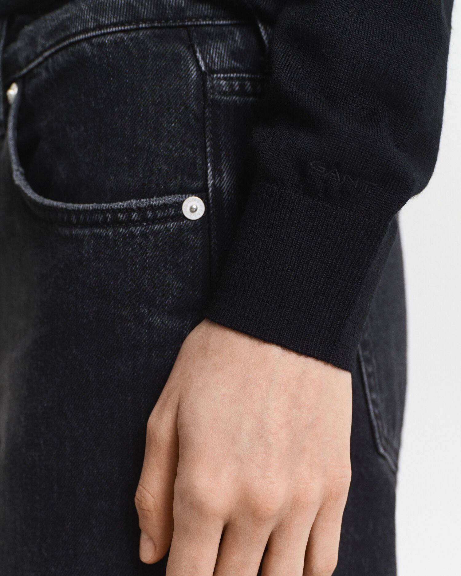 Pull col rond en laine mérinos extrafine