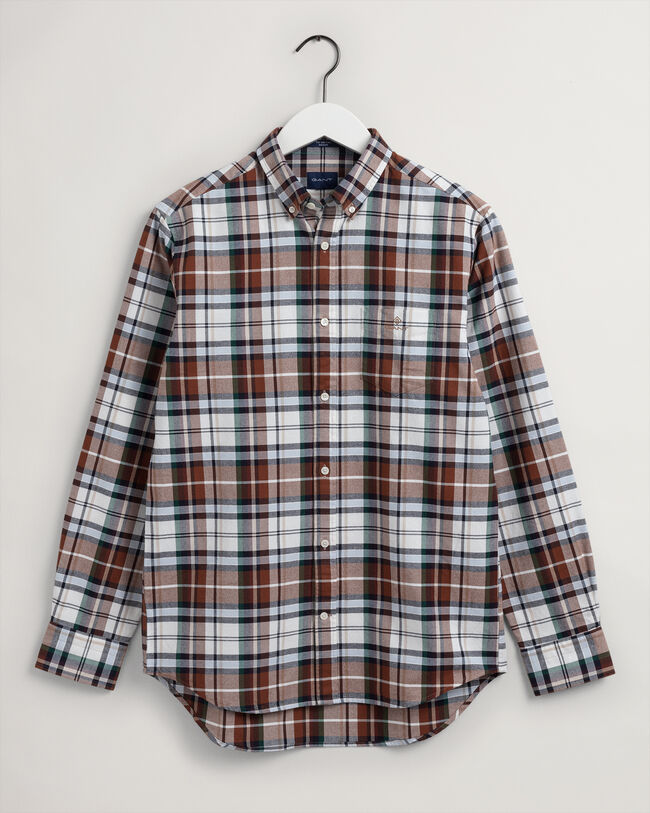 Chemise regular fit en coton Oxford &agrave; carreaux