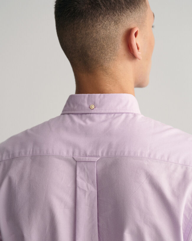 Chemise regular fit en coton Oxford &agrave; manches courtes