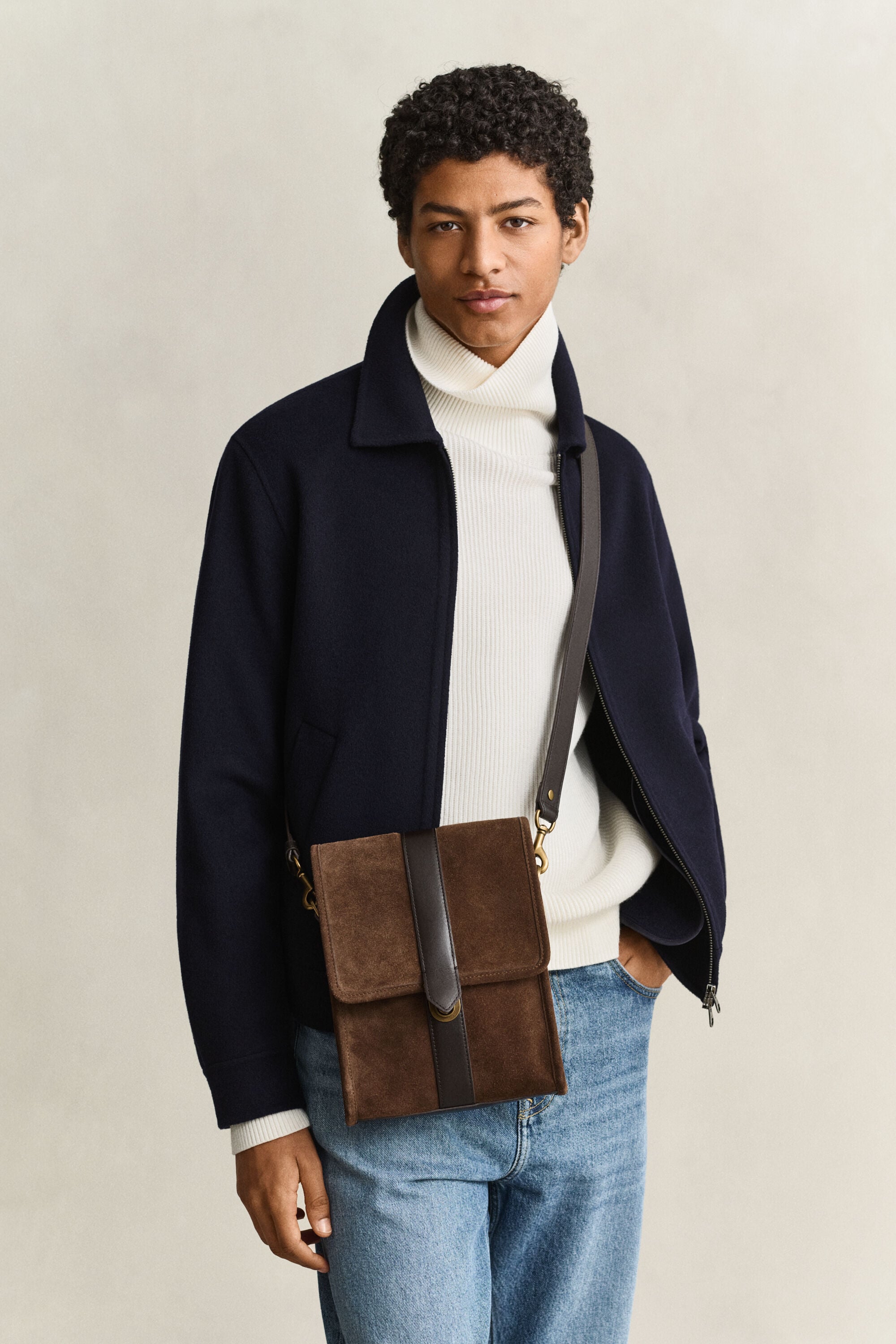 Sac à bandoulière en daim