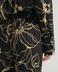 Pantalon &agrave; motif Line Drawing Pull-On