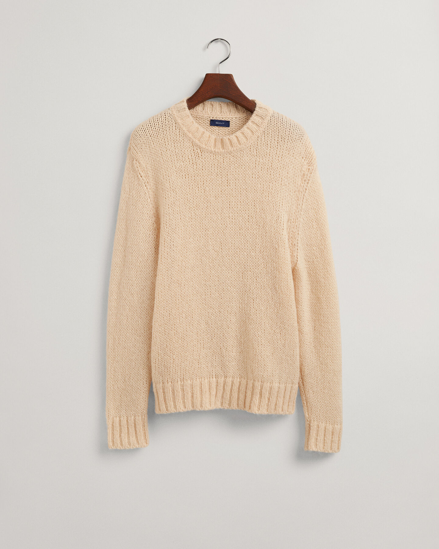 Pull ras du cou en mohair unie