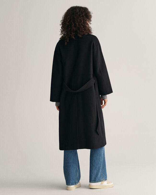 Manteau cousu main avec ceinture