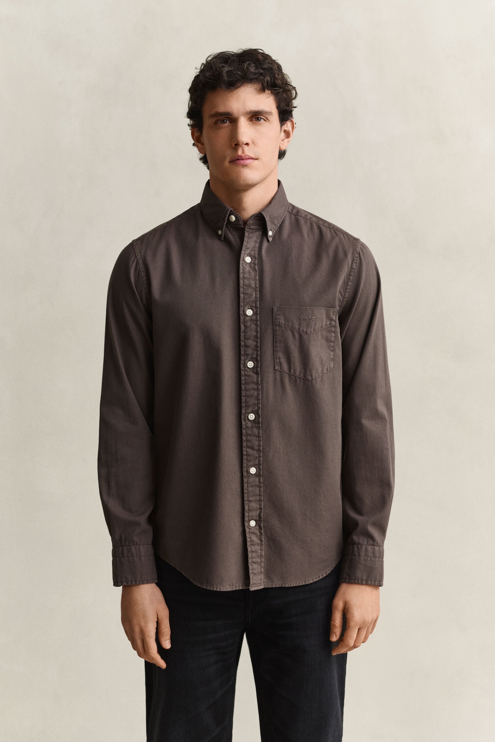 Chemise coupe regular en sergé