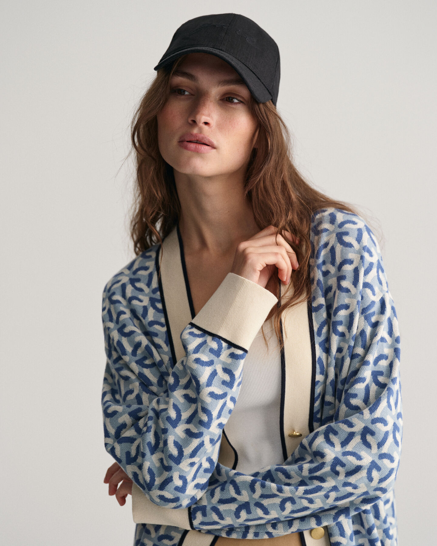 Cardigan en maille à motif G Jacquard