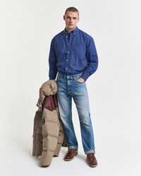 Chemise ultra-ample en popeline à carreaux