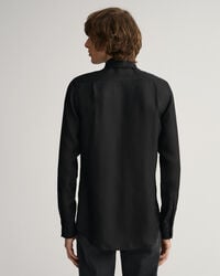 Chemise slim fit unie &agrave; n&oelig;ud lavalli&egrave;re