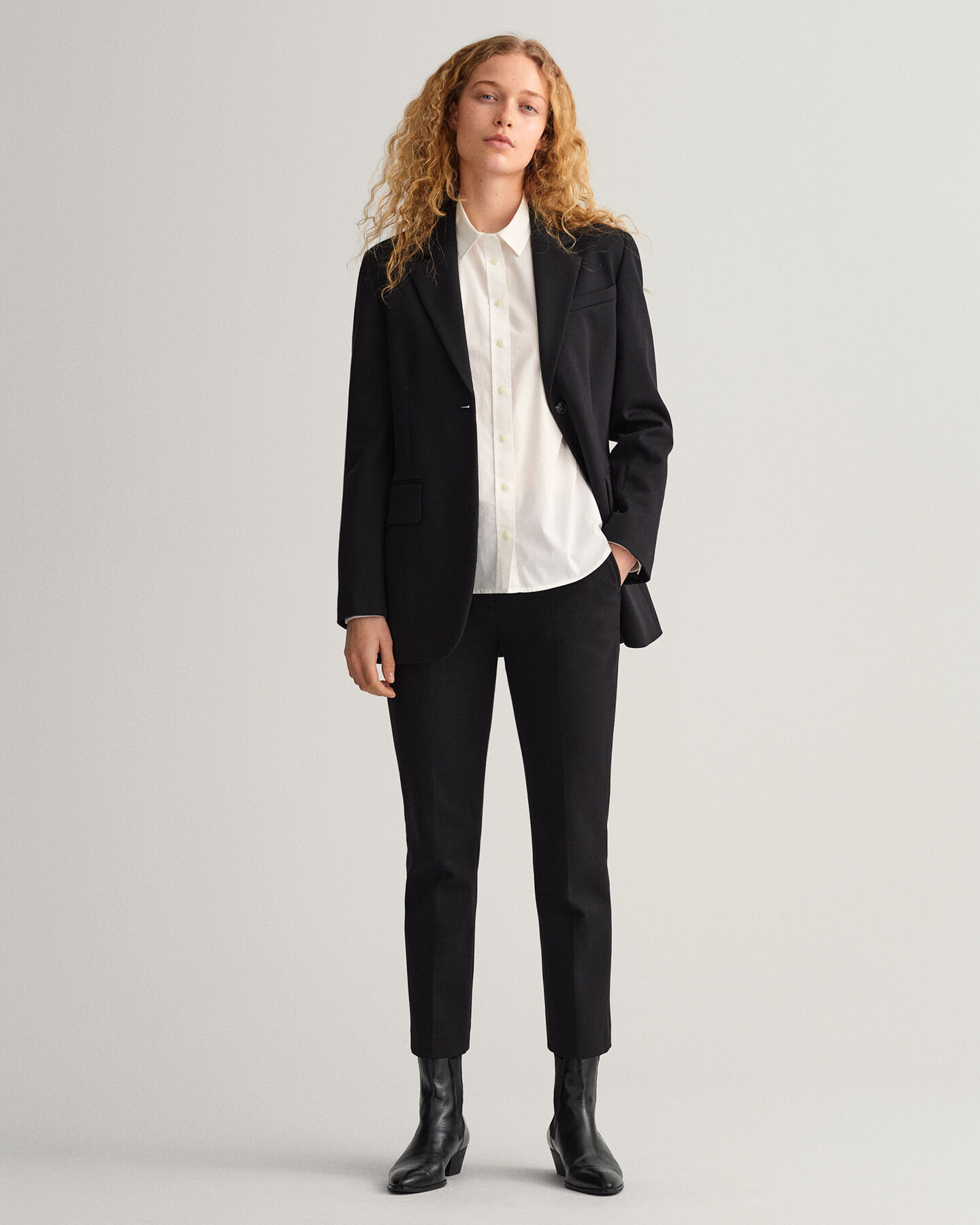 Chemise regular fit en popeline de coton