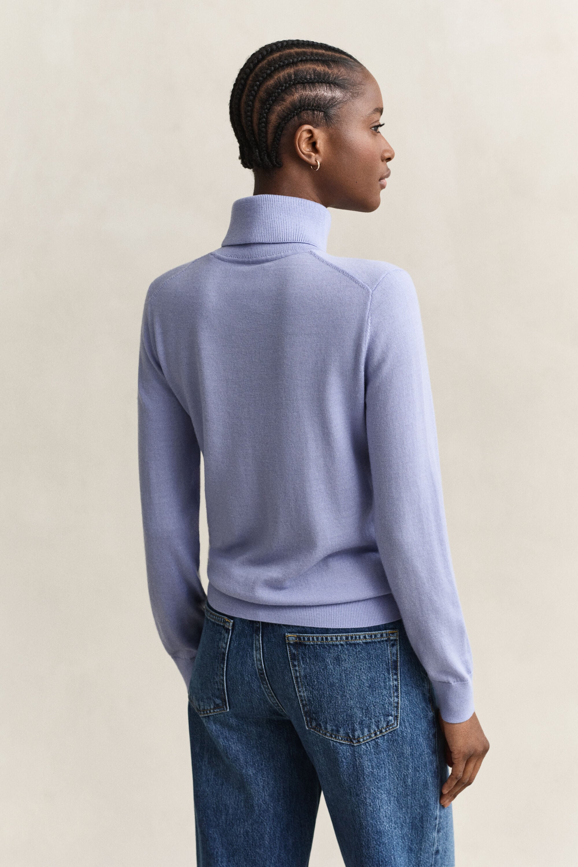 Pull col roulé en laine mérinos extrafine