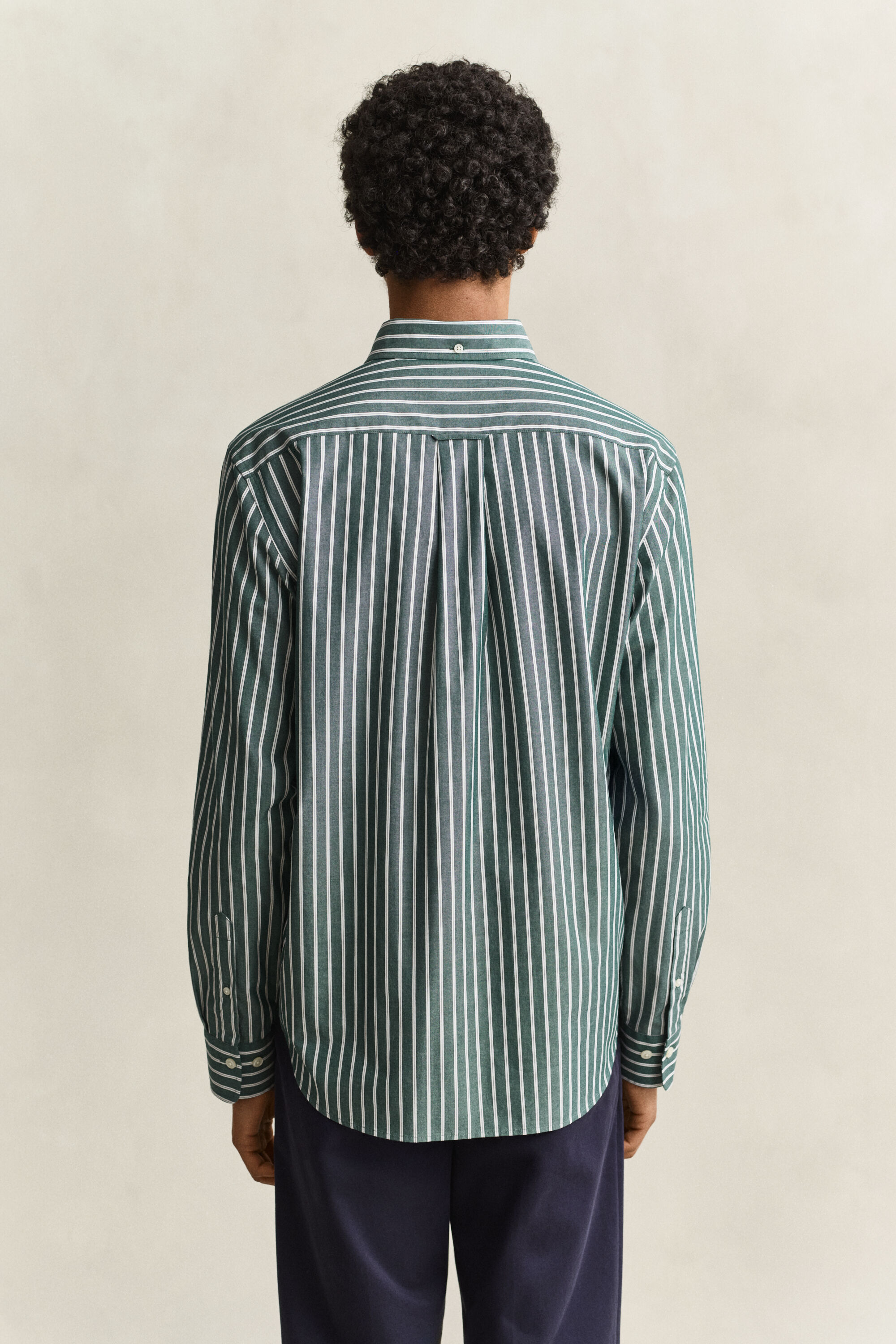 Chemise en popeline à rayures