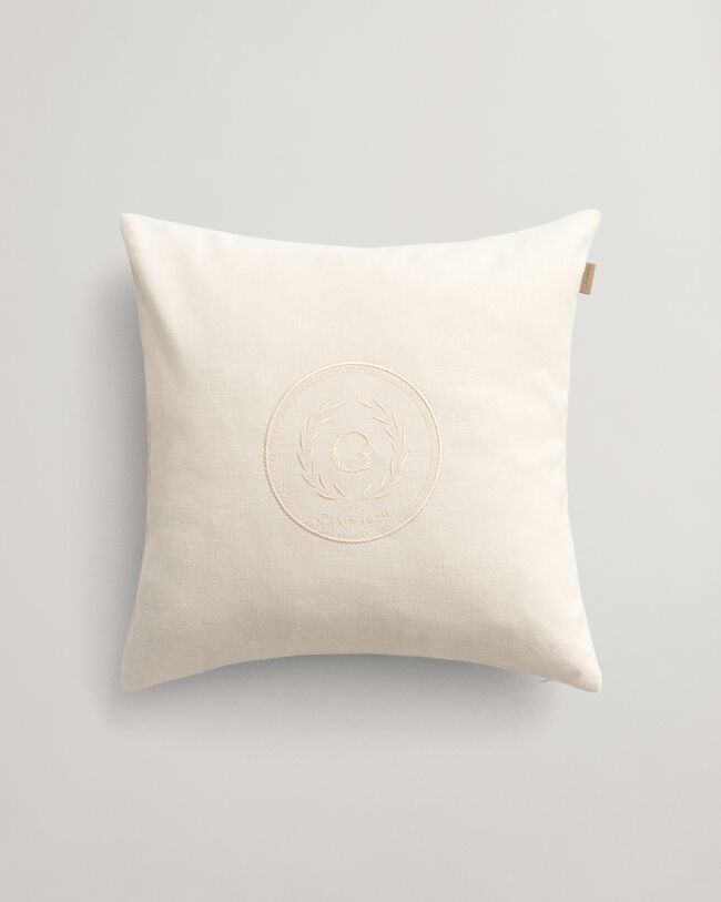 Housse de coussin Crest ton sur ton