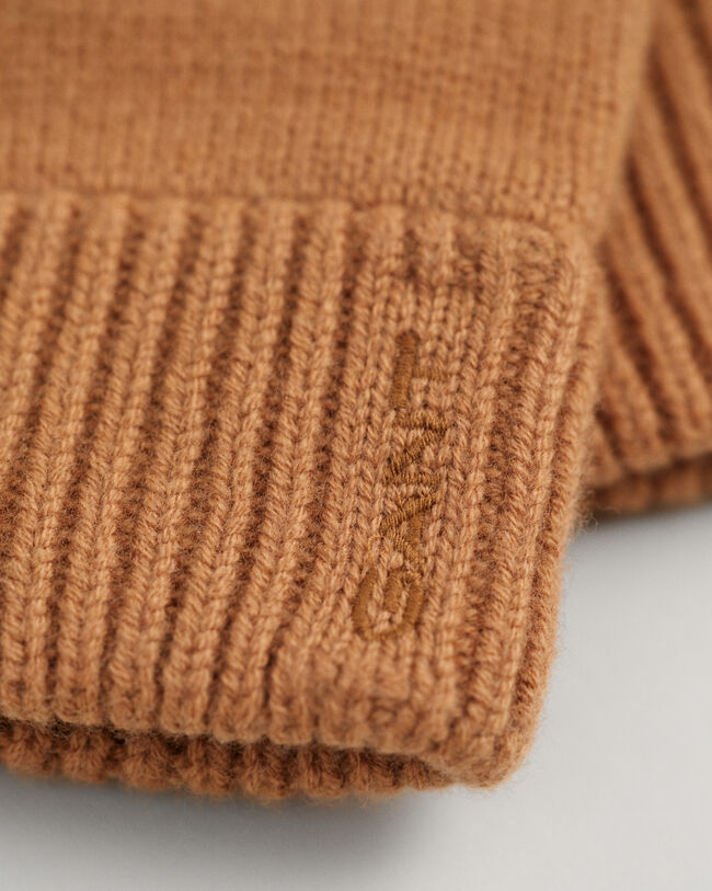 Gants en laine tricotée