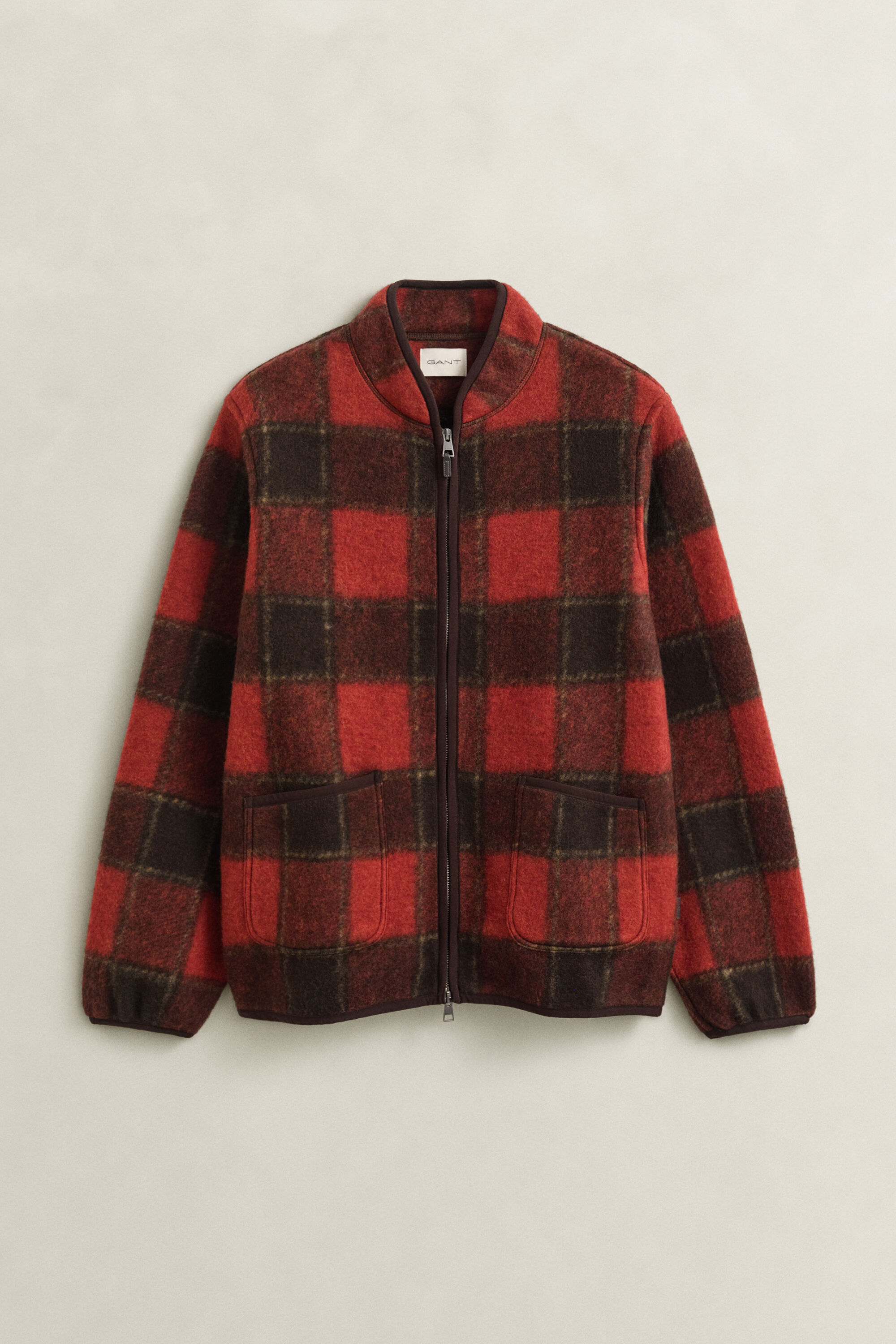Veste en polaire à carreaux
