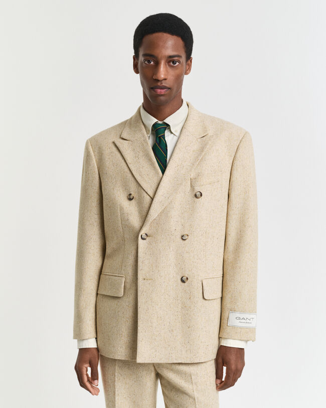 Veste de costume coupe décontractée à chevrons effet moucheté