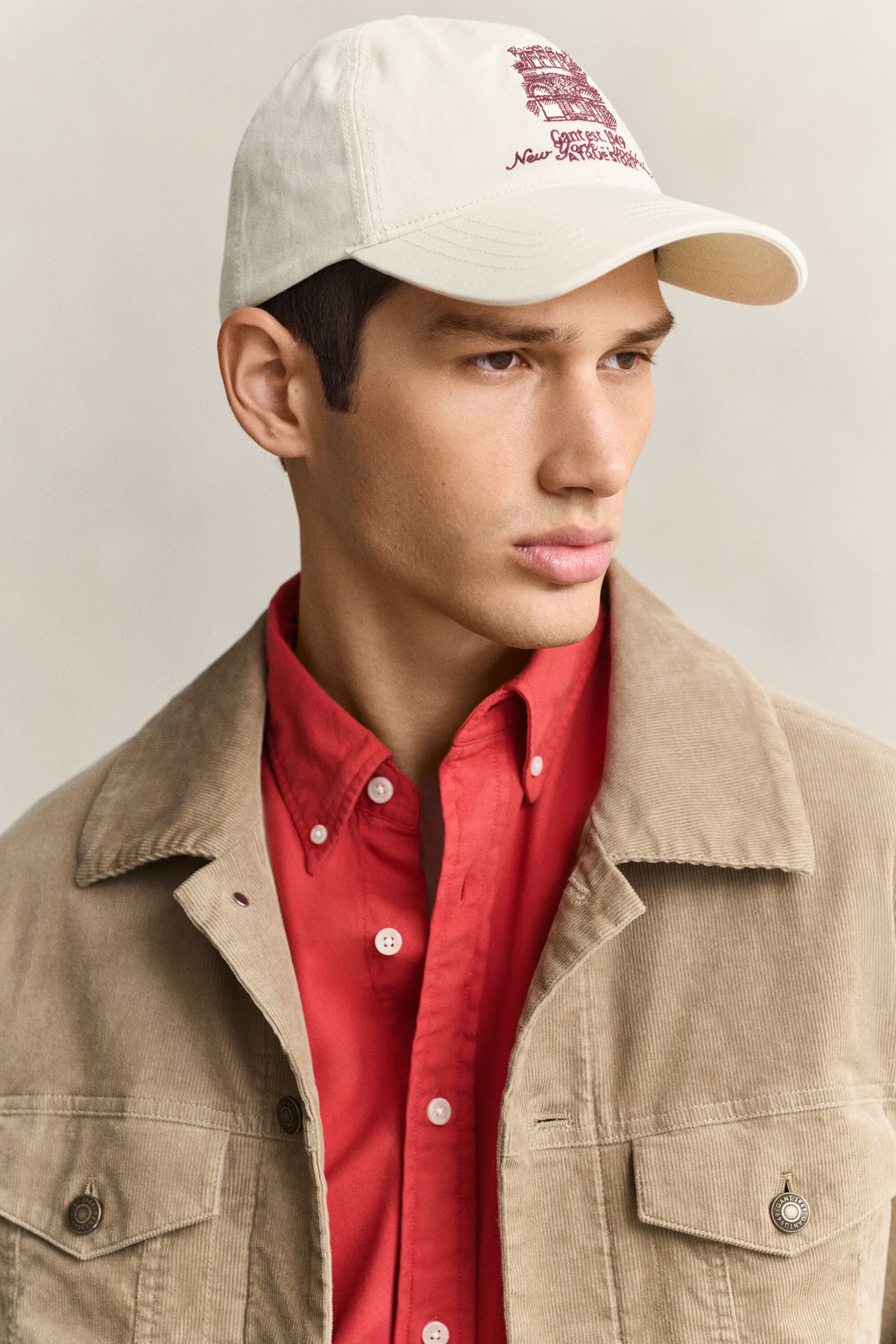 Veste trucker en velours côtelé