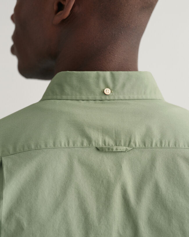 Chemise slim fit en popeline de coton