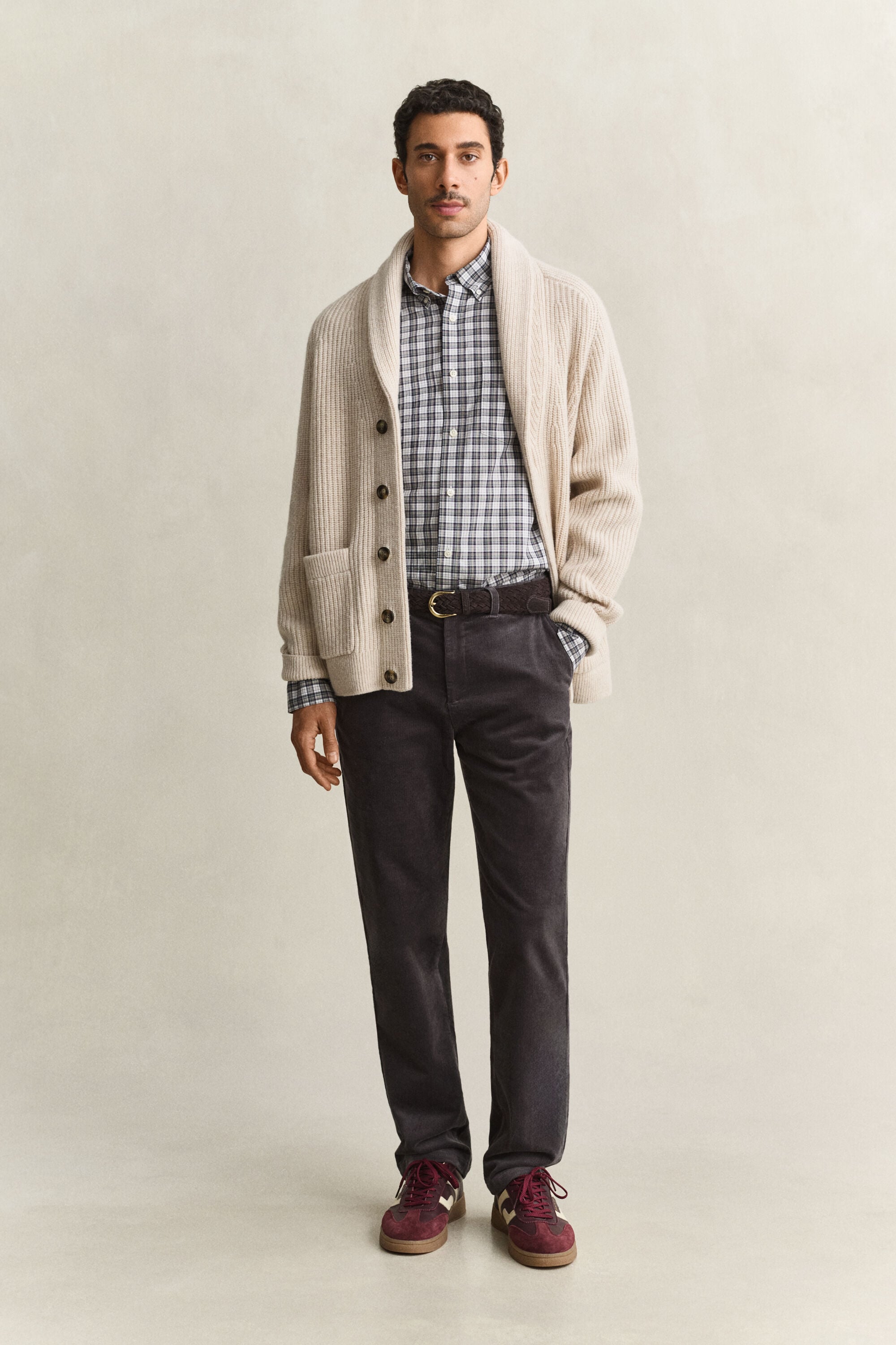 Chemise en popeline à carreaux