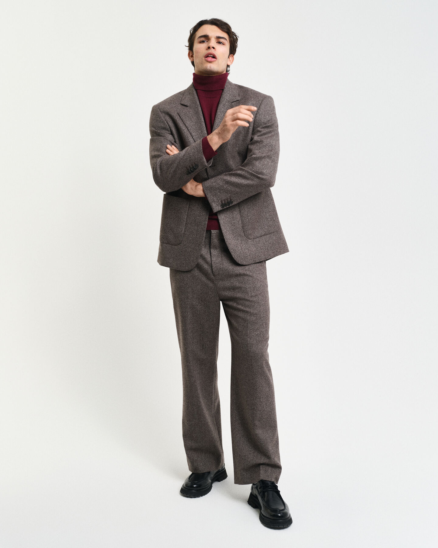 Pull col roulé en laine mérinos extrafine