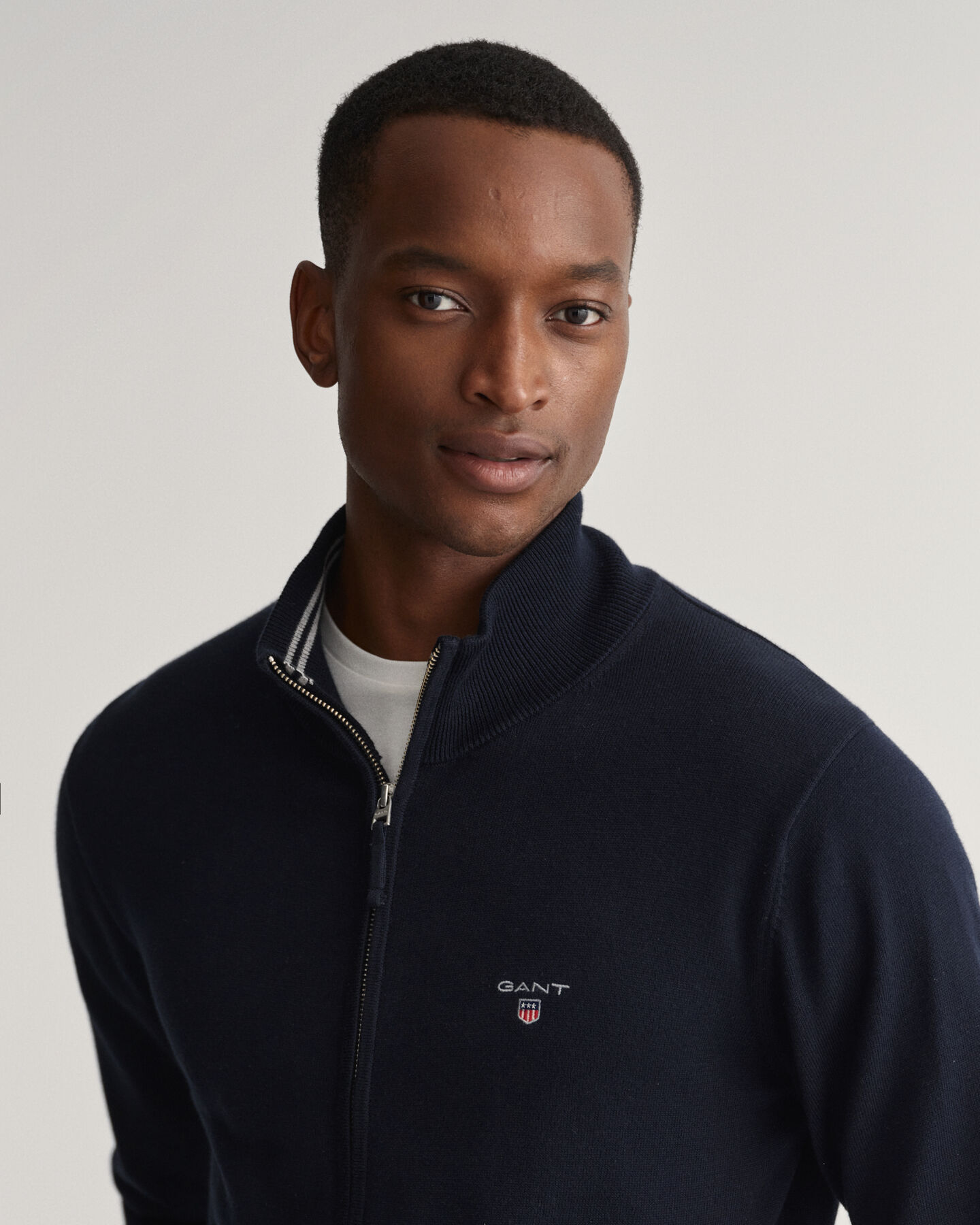 Cardigan zippé en coton Classic