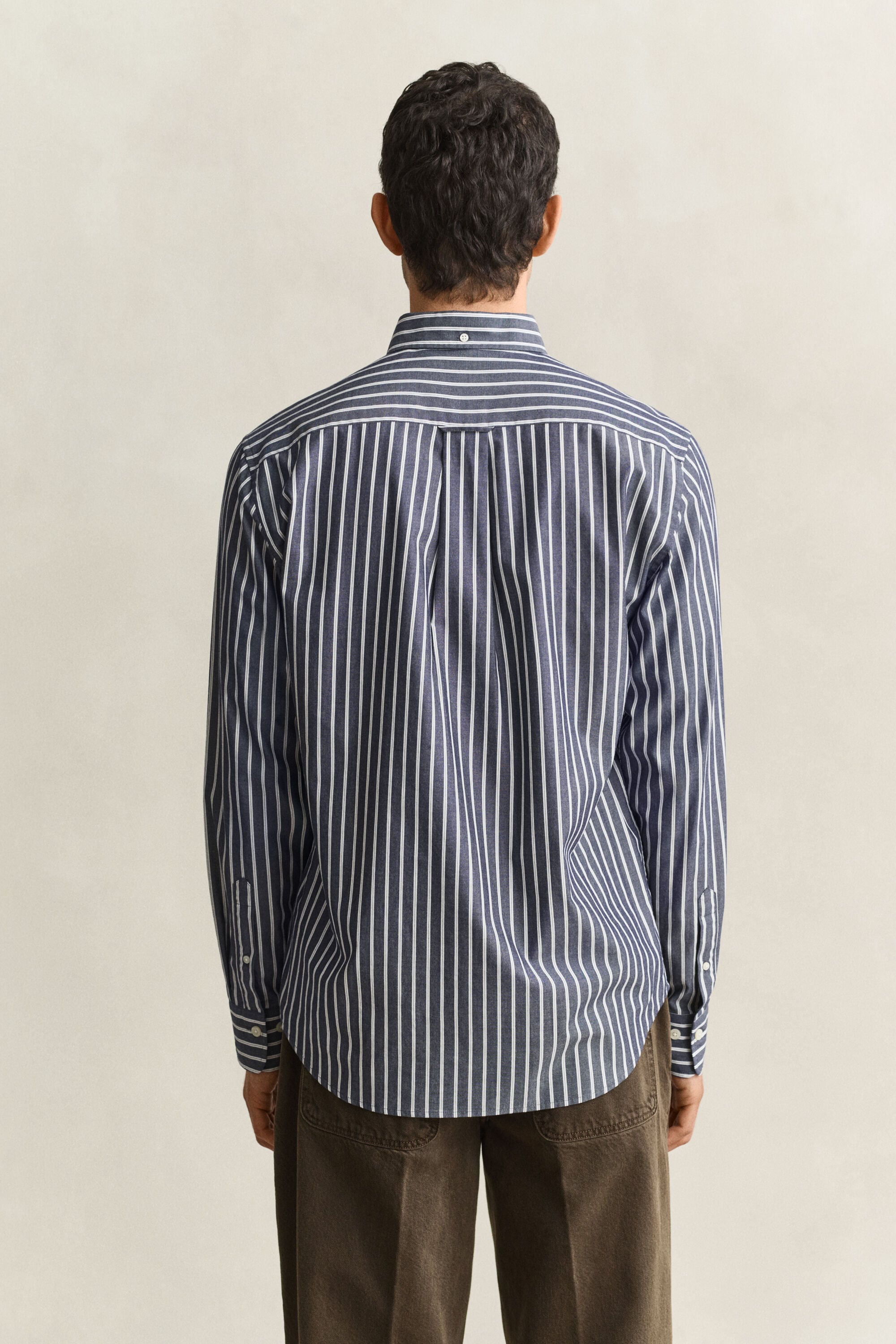 Chemise en popeline à rayures