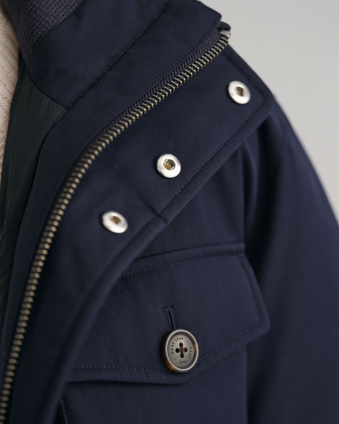 Veste style militaire en flanelle rembourrée