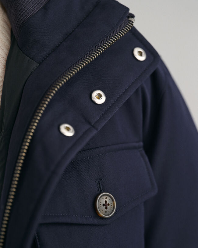 Veste style militaire en flanelle rembourrée