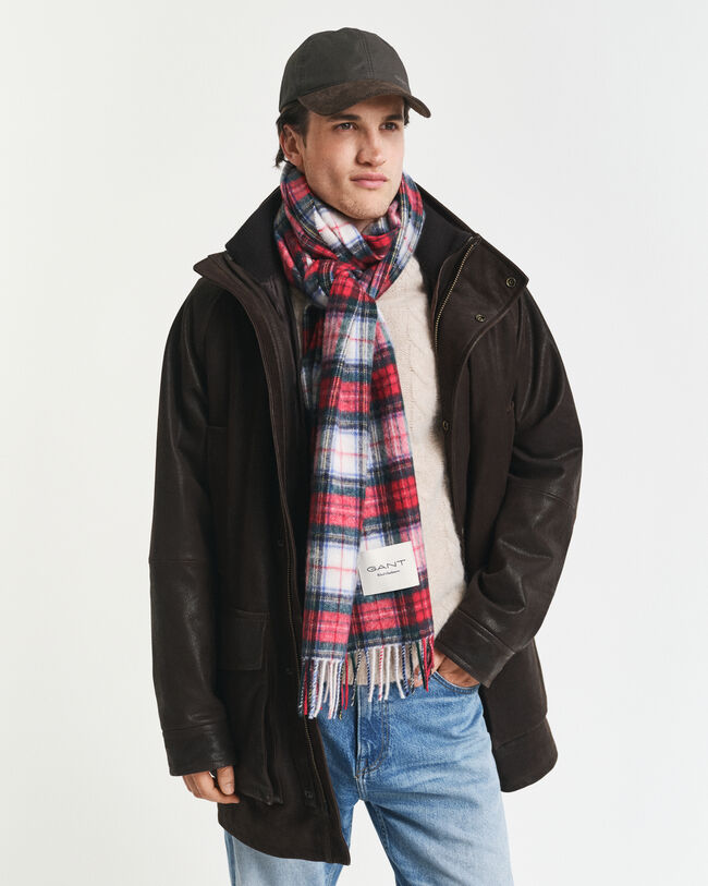 Écharpe en cachemire mélangé à motif écossais