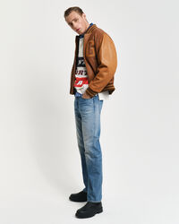 Veste en cuir GANT Varsity Jacket