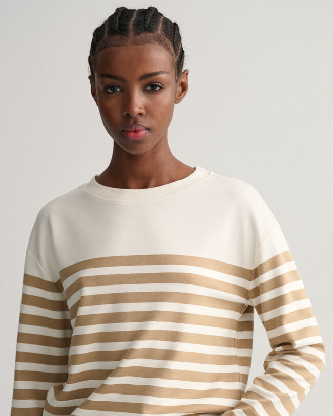 T-shirt ray&eacute; &agrave; manches longues
