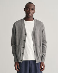 Cardigan col V en coton classique