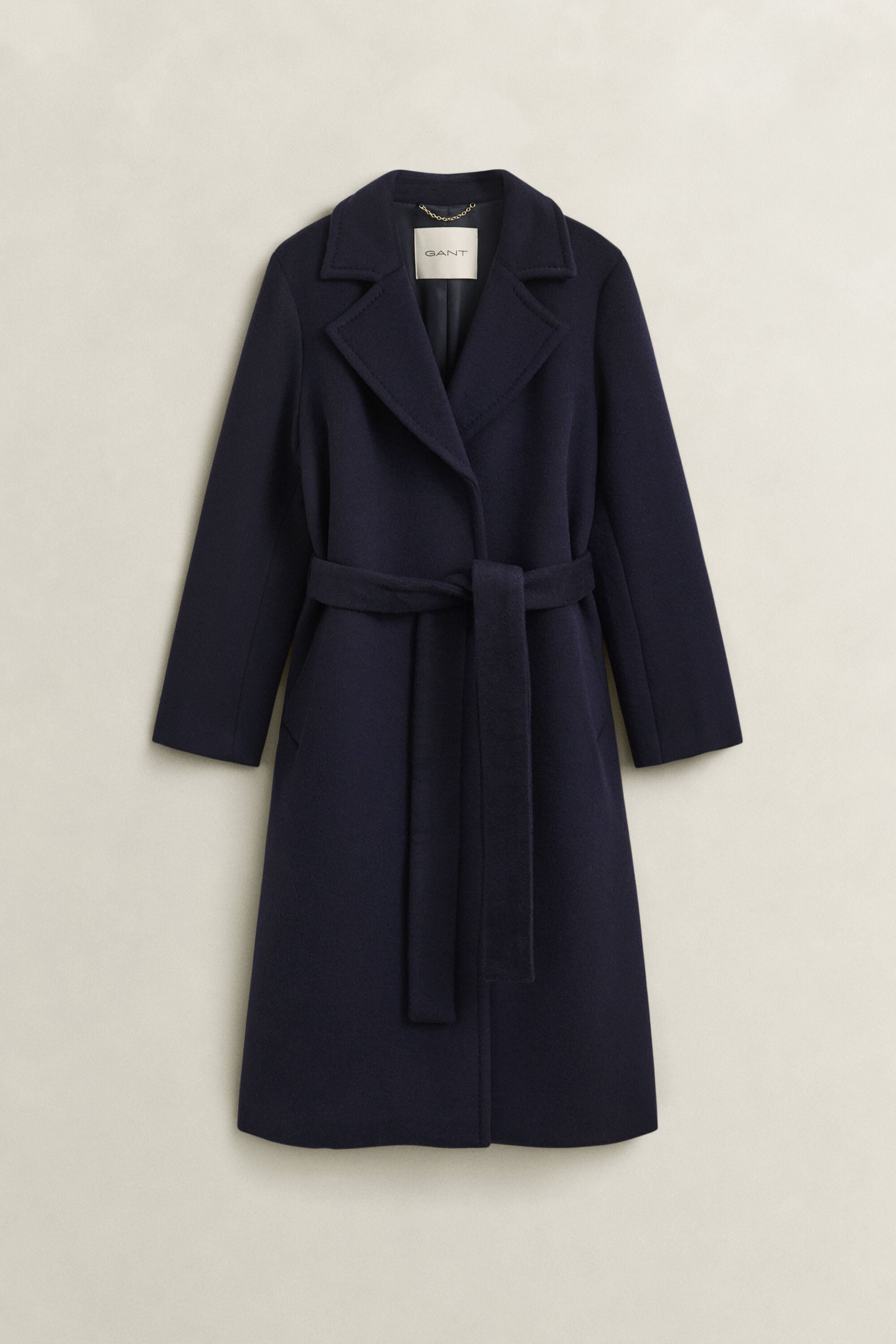 Manteau en laine mélangée avec ceinture