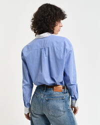 Chemise relaxed fit en popeline à rayures variées