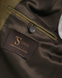 Veste blazer de costume en coton et lin