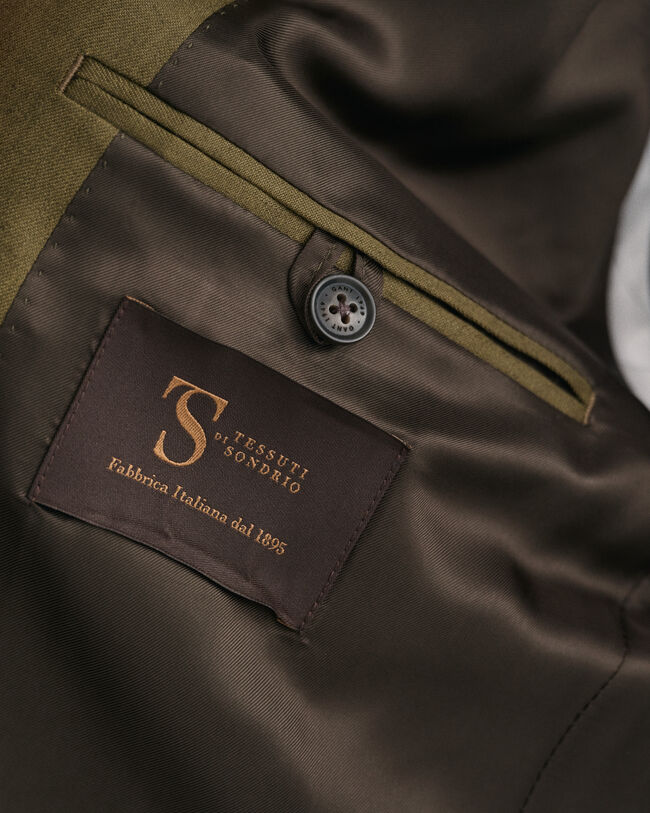 Veste blazer de costume en coton et lin