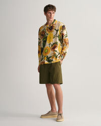 Short de costume en coton et lin