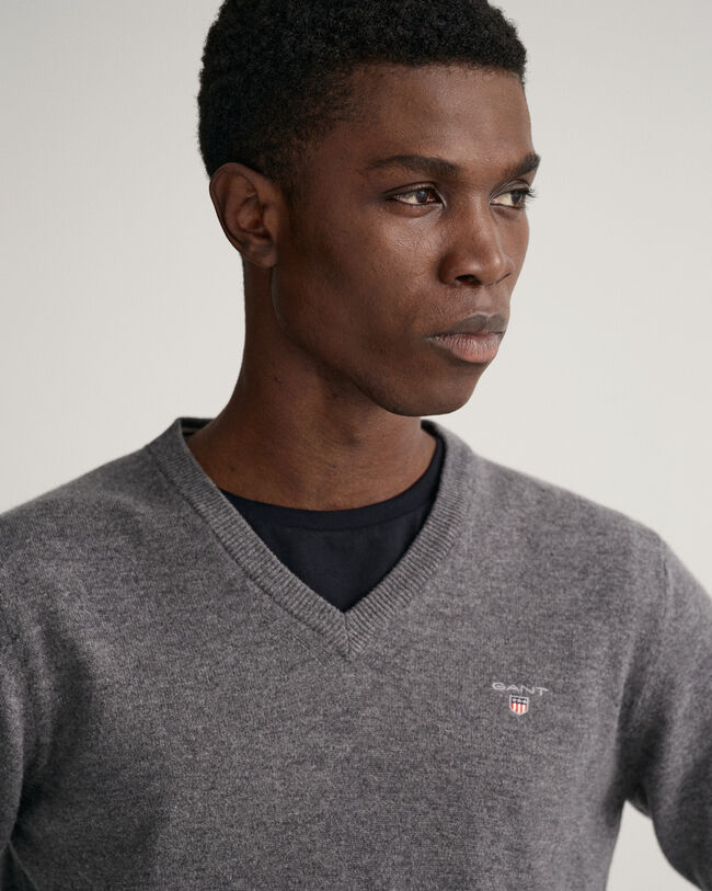 Pull col V en laine d'agneau ultrafine