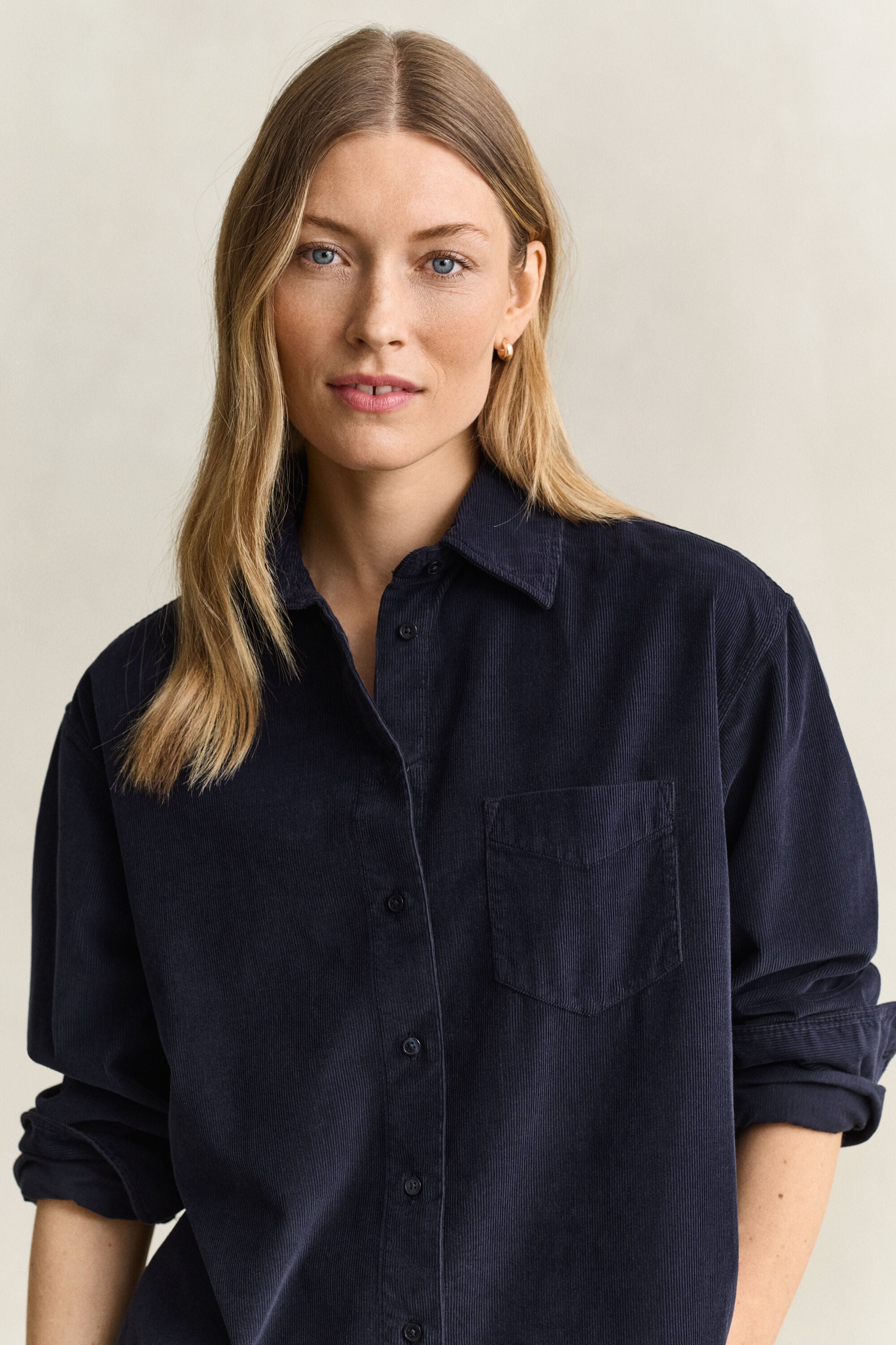 Chemise décontractée en velours côtelé