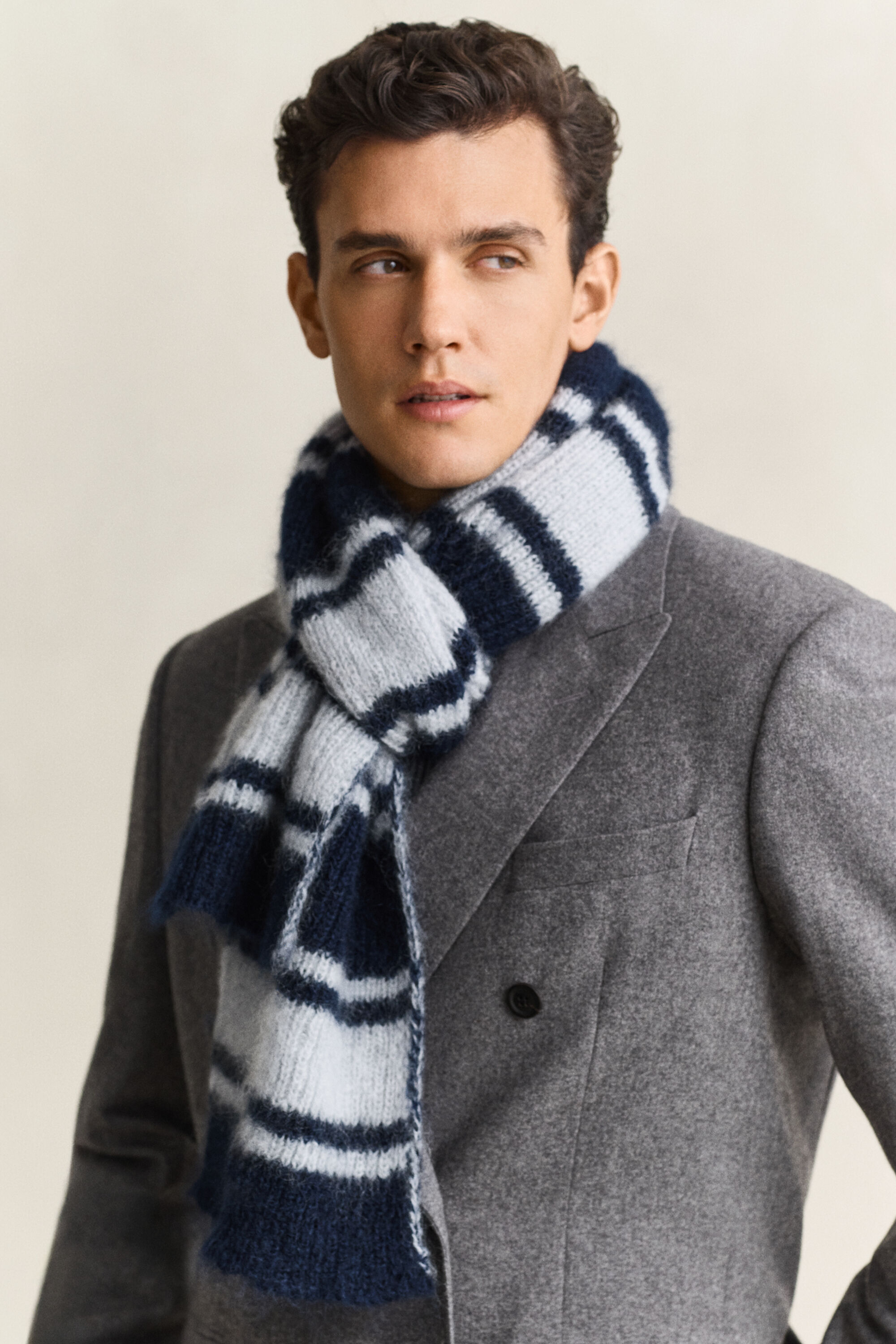 Écharpe en mohair à rayures