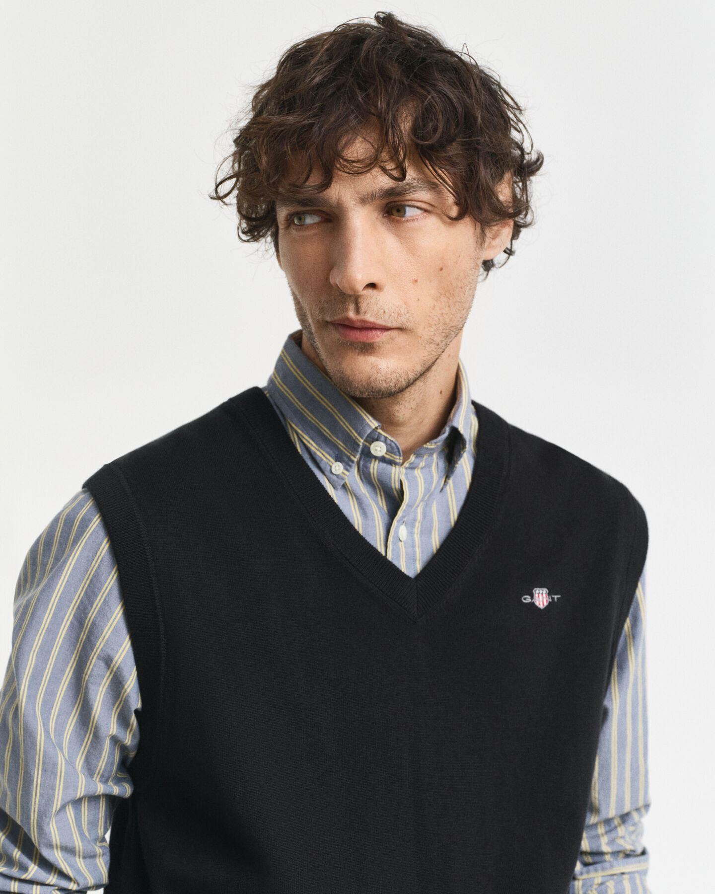 Pull sans manches en coton classique