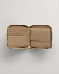 Portefeuille en cuir avec fermeture &agrave; zip