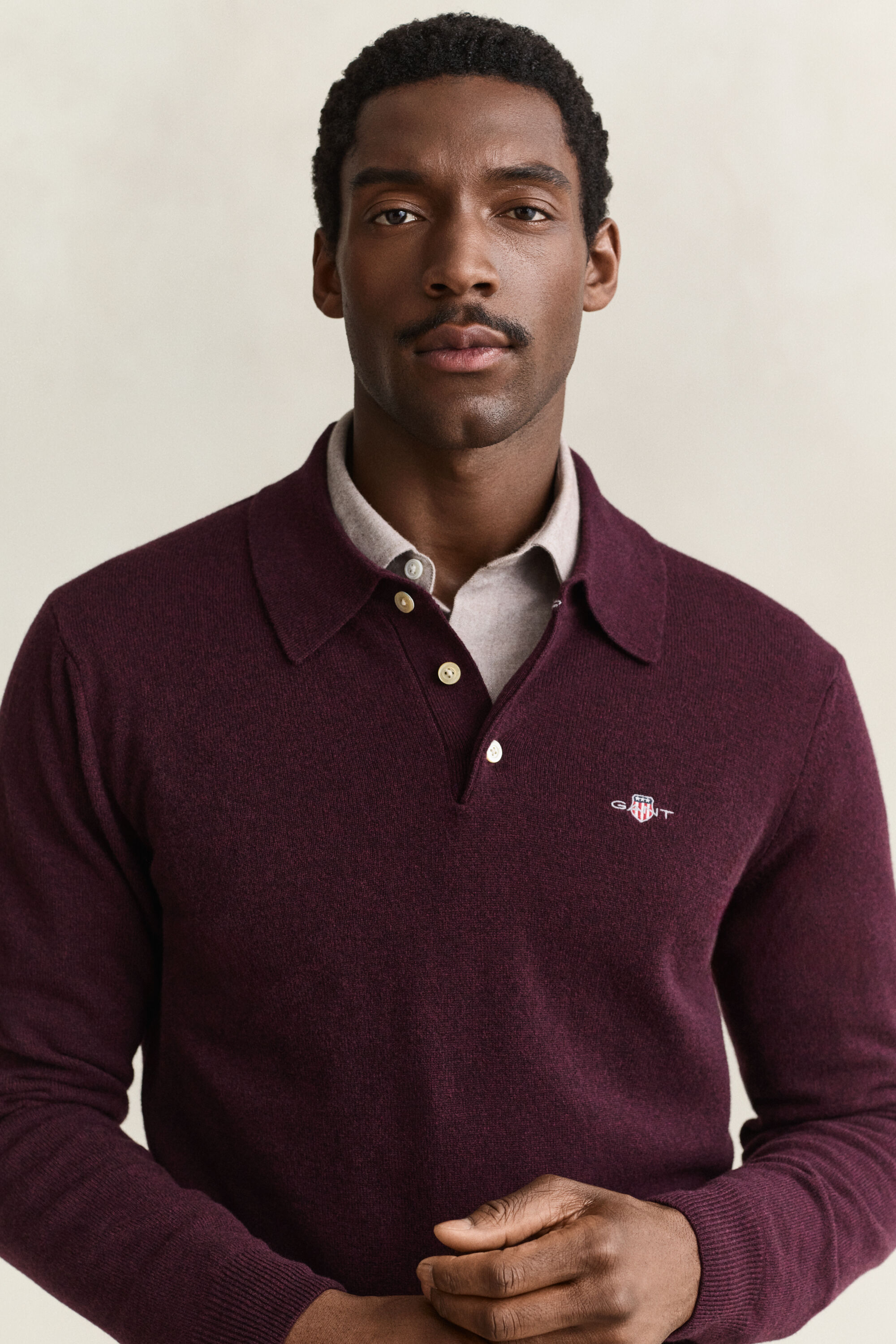 Pull polo en laine d'agneau ultrafine