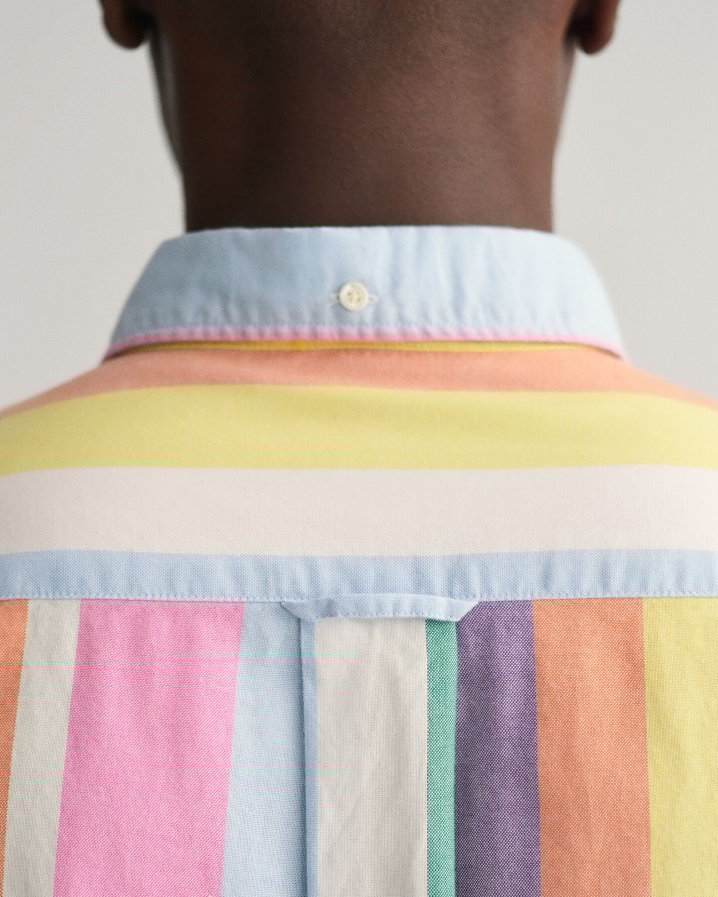 Chemise regular fit en coton Oxford &agrave; rayures multicolores