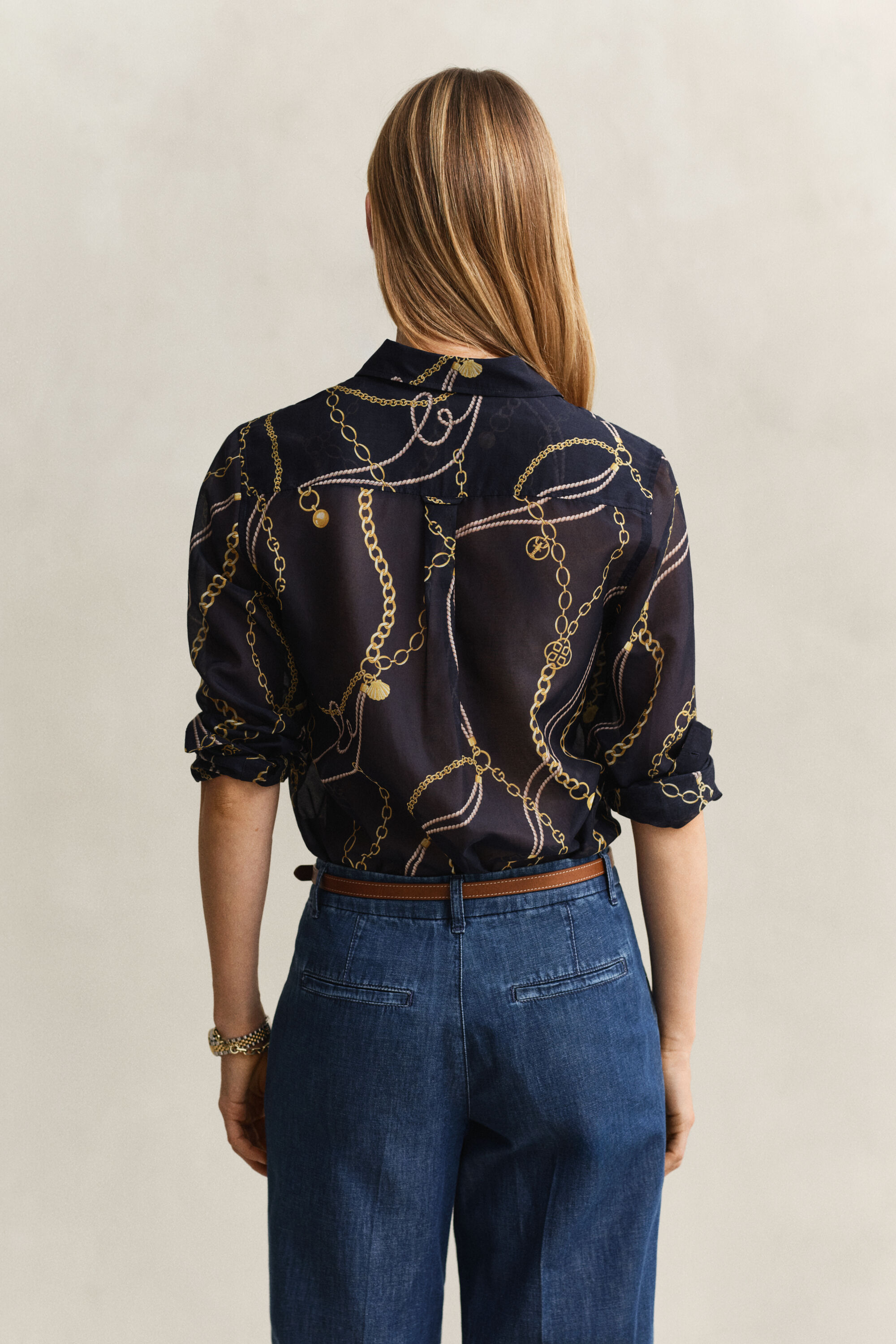 Chemise en coton et soie