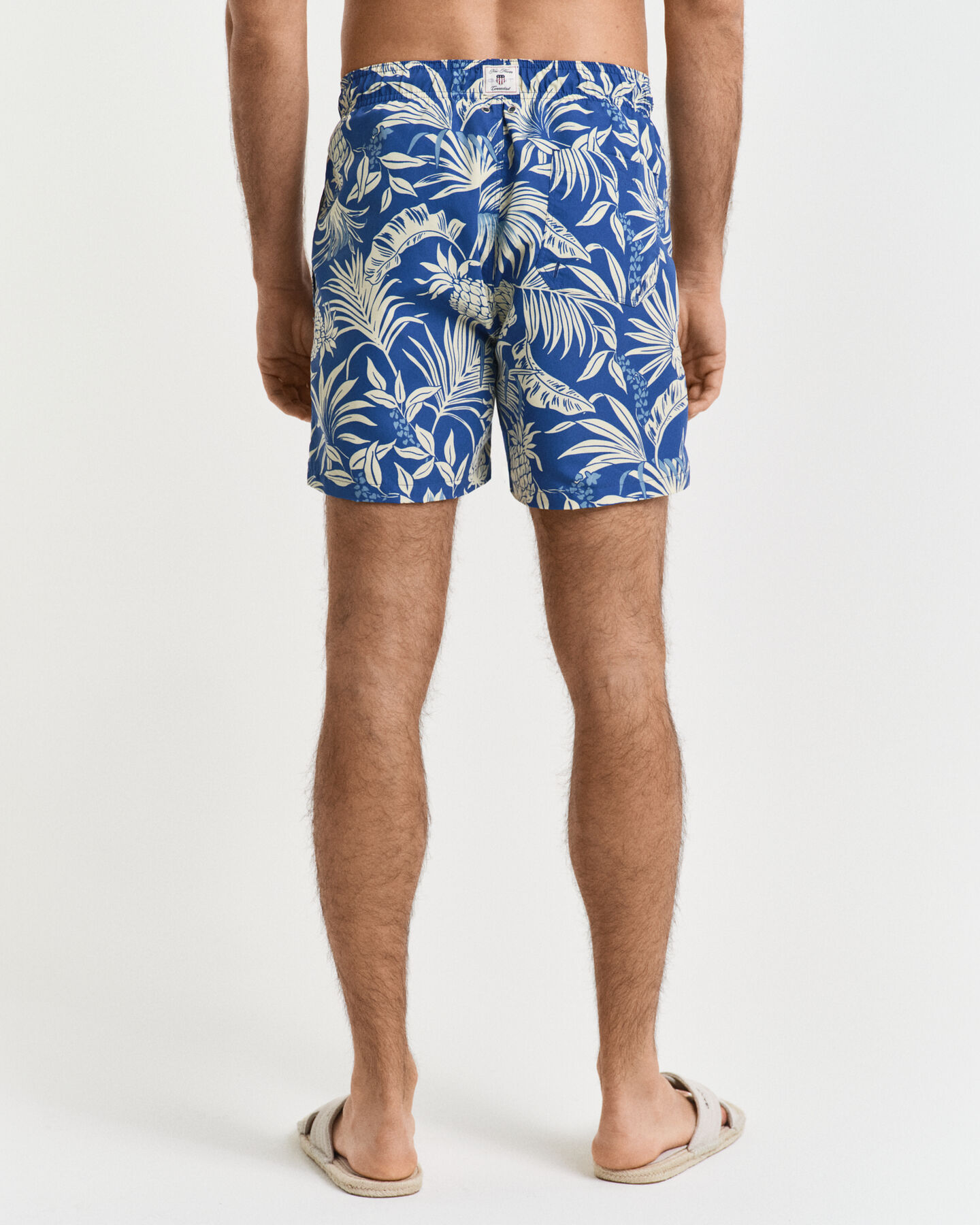 Short de bain à imprimé tropical