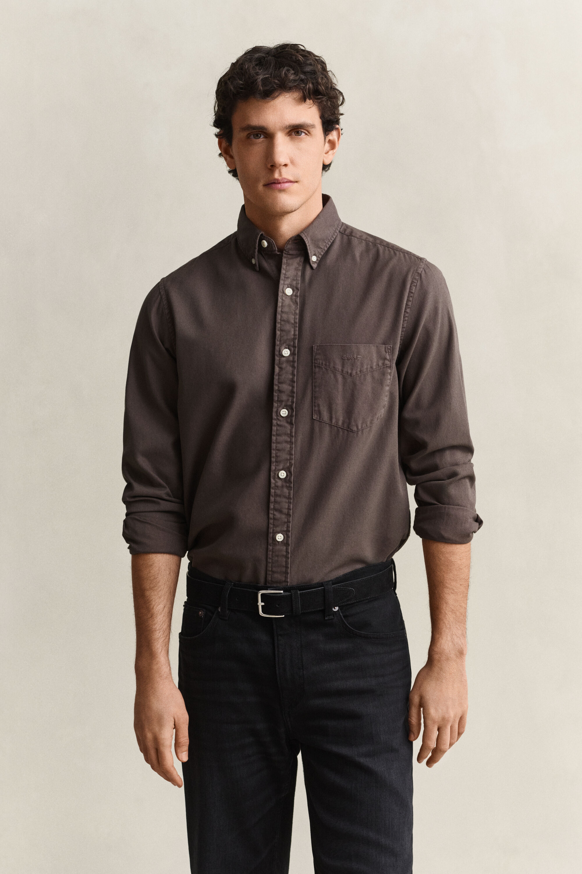 Chemise coupe regular en sergé