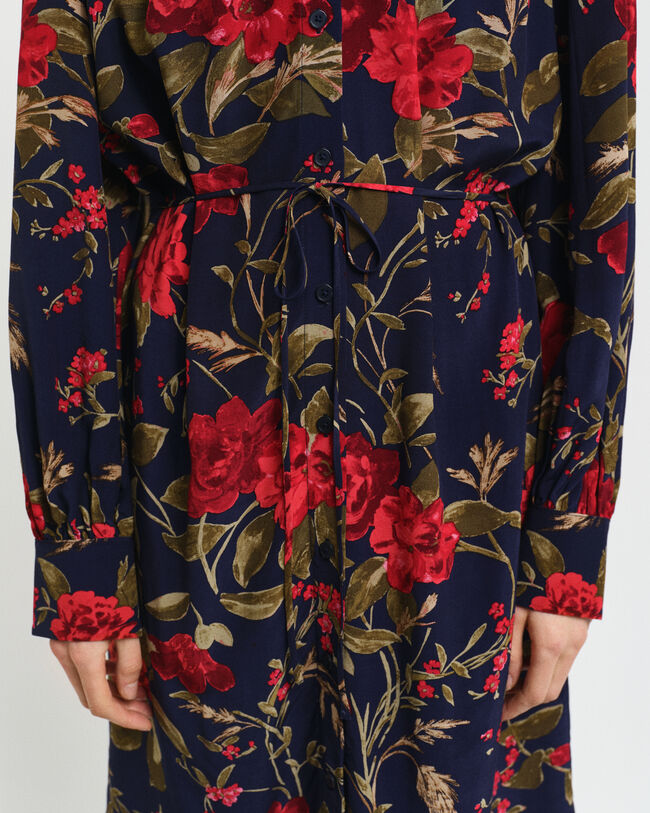 Robe avec roses imprim&eacute;es